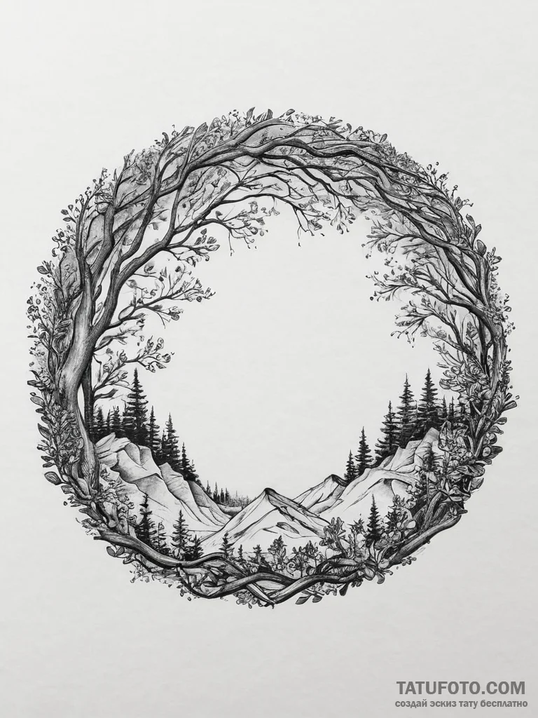 Tattoo sketch circle, artistic tattoo sketch,... - эскиз тату (№1756705028_0, 01.09.2025 05:37) — Tatufoto.com