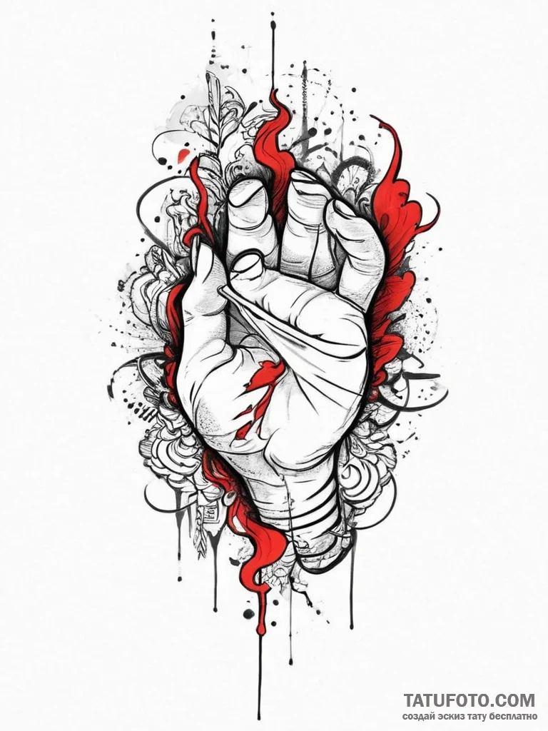 Tattoo sketch ash, ink illustration for tatto... - эскиз тату (№1756706018_0, 01.09.2025 05:53) — Tatufoto.com