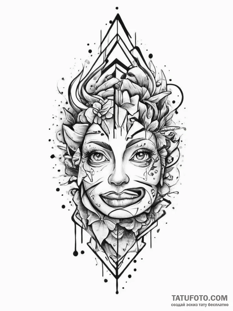 Tattoo sketch water, artistic tattoo sketch,... - эскиз тату (№1756707007_0, 01.09.2025 06:10) — Tatufoto.com