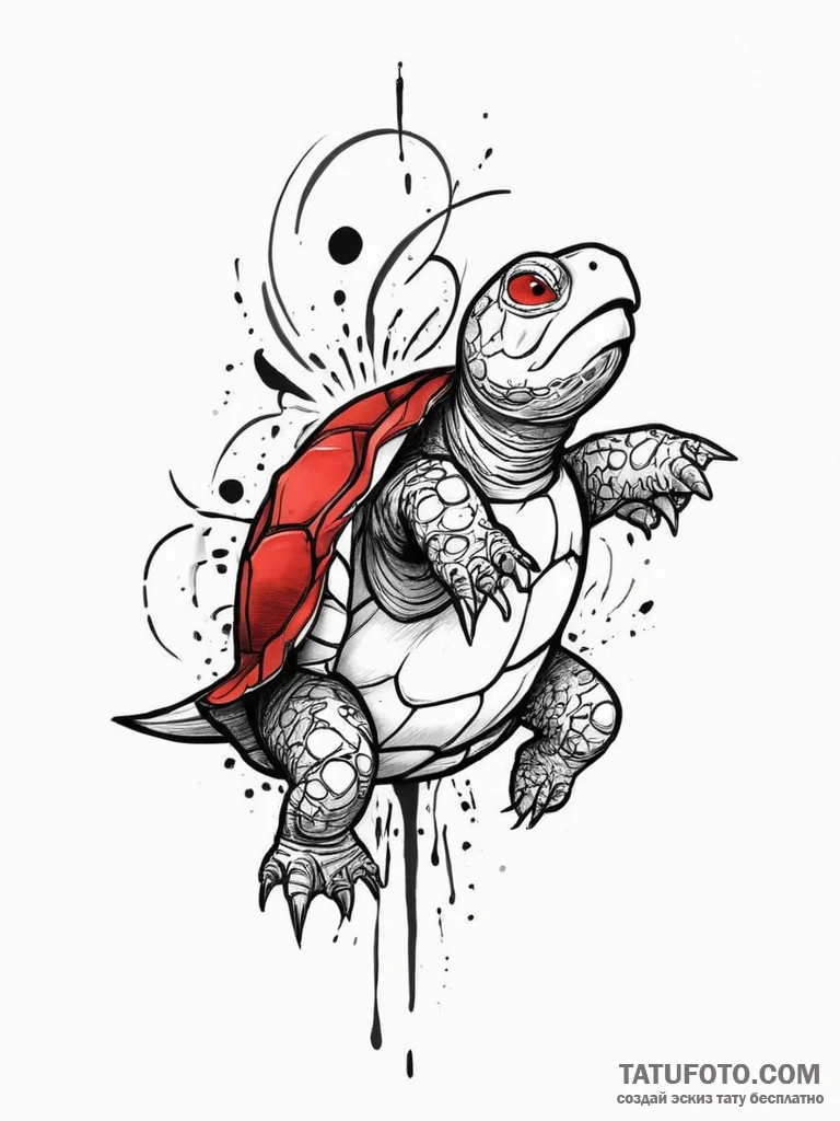 Tattoo sketch tortle, artistic tattoo sketch,... - эскиз тату (№1756707204_0, 01.09.2025 06:13) — Tatufoto.com