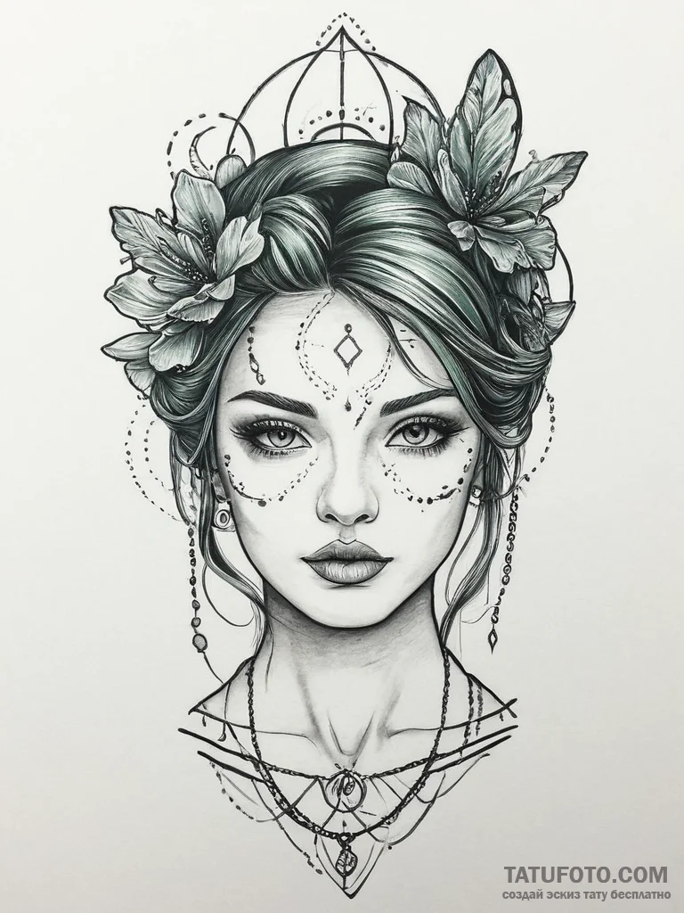 Tattoo sketch green, tattoo drawing outline,... - эскиз тату (№1756710565_0, 01.09.2025 07:09) — Tatufoto.com