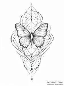 Tattoo sketch geometric космос - эскиз тату (№1756710760_0, 01.09.2025 07:12) — Tatufoto.com