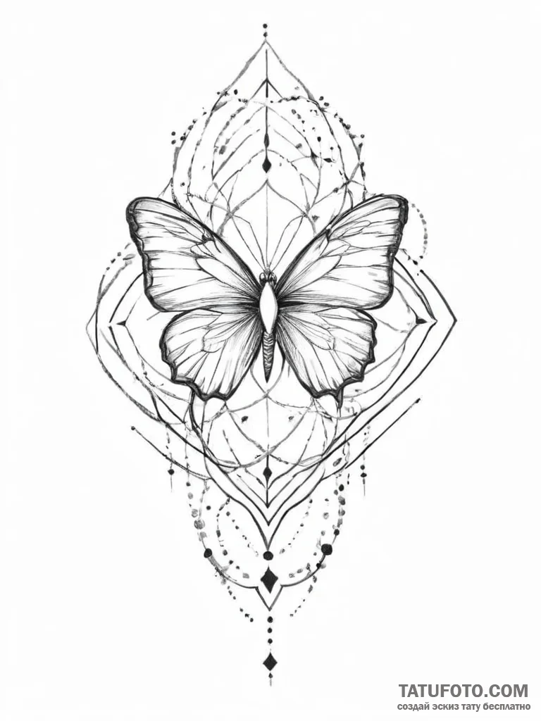 Tattoo sketch geometric космос - эскиз тату (№1756710760_0, 01.09.2025 07:12) — Tatufoto.com