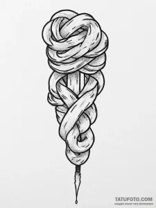 Tattoo sketch soldier with a knot, tattoo dra... - эскиз тату (№1756712145_0, 01.09.2025 07:35) — Tatufoto.com