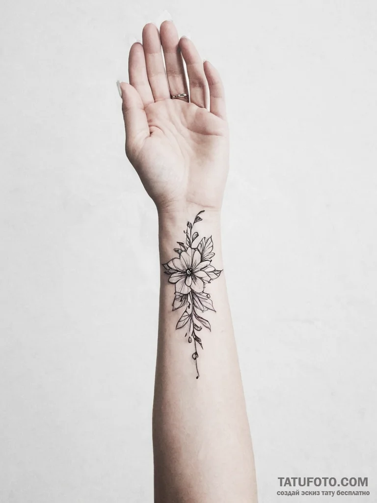 Tattoo sketch dainty wrist tattoo - эскиз тату (№1756713925_0, 01.09.2025 08:05) — Tatufoto.com