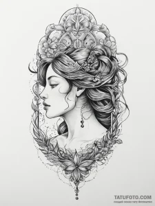 Tattoo sketch mystical land, concept art for... - эскиз тату (№1756715698_0, 01.09.2025 08:34) — Tatufoto.com