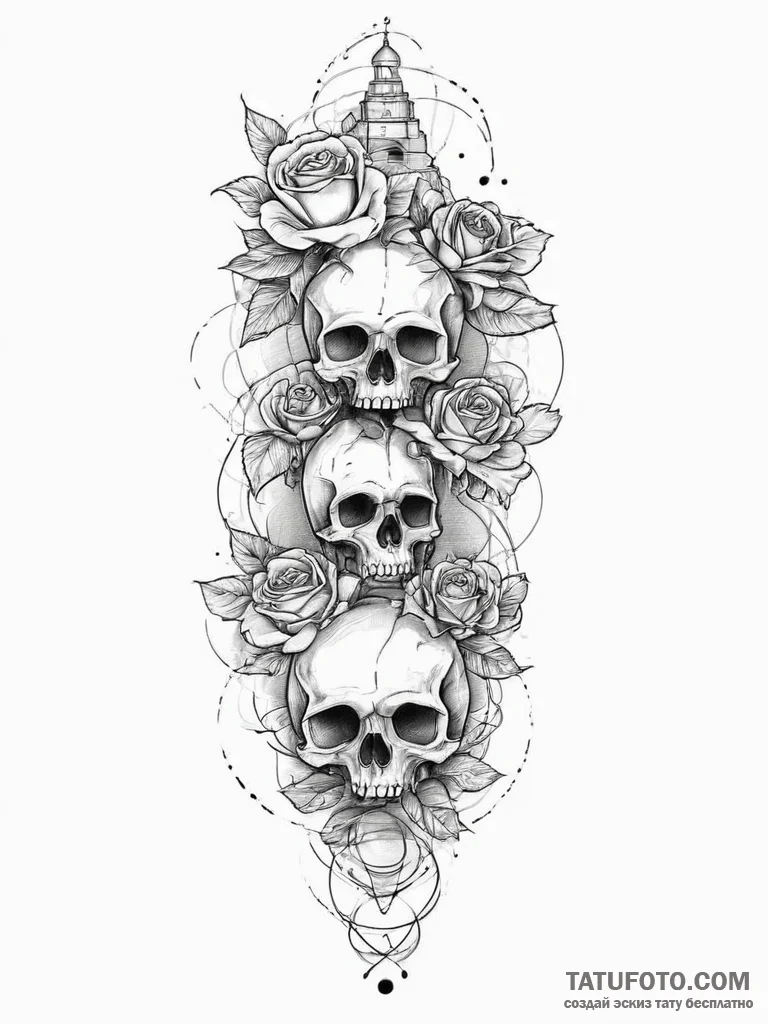 Tattoo sketch tower, tattoo line art, muted c... - эскиз тату (№1756716094_0, 01.09.2025 08:41) — Tatufoto.com