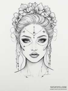 Tattoo sketch makeup tattoo - эскиз тату (№1756720264_0, 01.09.2025 09:51) — Tatufoto.com