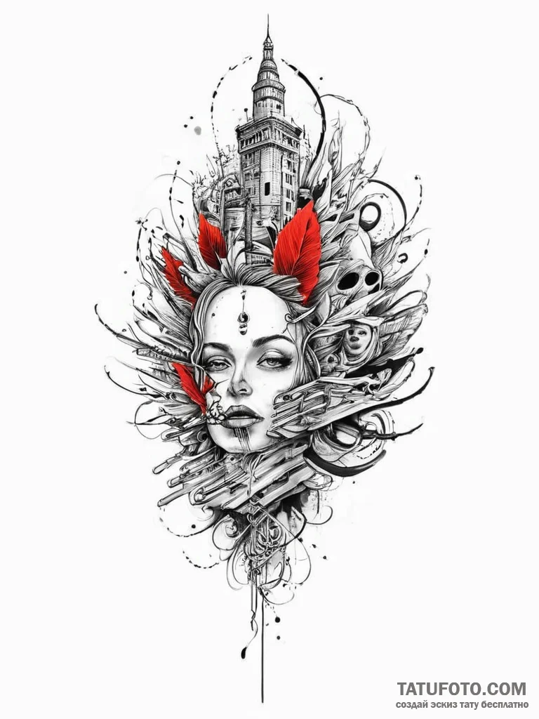 Tattoo sketch ember, concept art for tattoo,... - эскиз тату (№1756720459_0, 01.09.2025 09:54) — Tatufoto.com