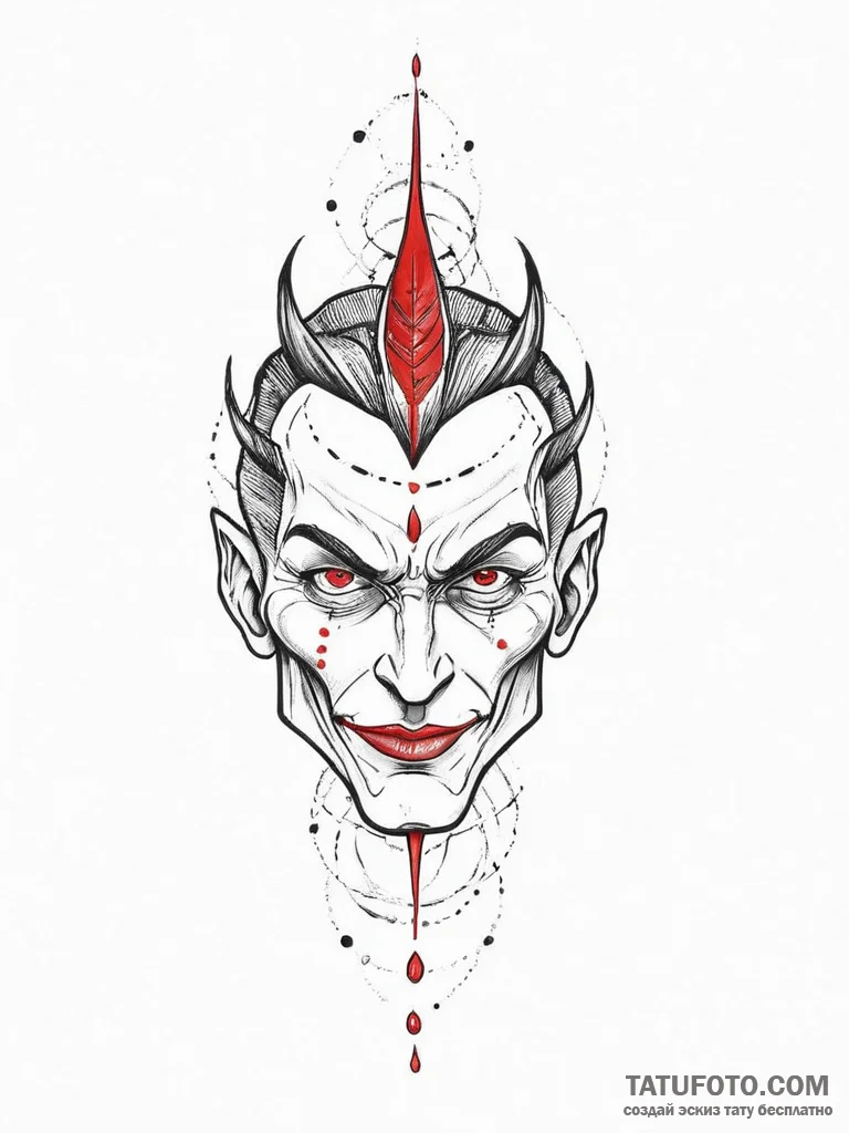 Tattoo sketch villain, tattoo drawing outline... - эскиз тату (№1756725834_0, 01.09.2025 11:23) — Tatufoto.com
