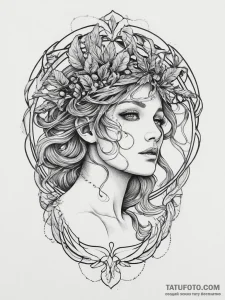 Tattoo sketch dryad, artistic tattoo sketch,... - эскиз тату (№1756729010_0, 01.09.2025 12:16) — Tatufoto.com