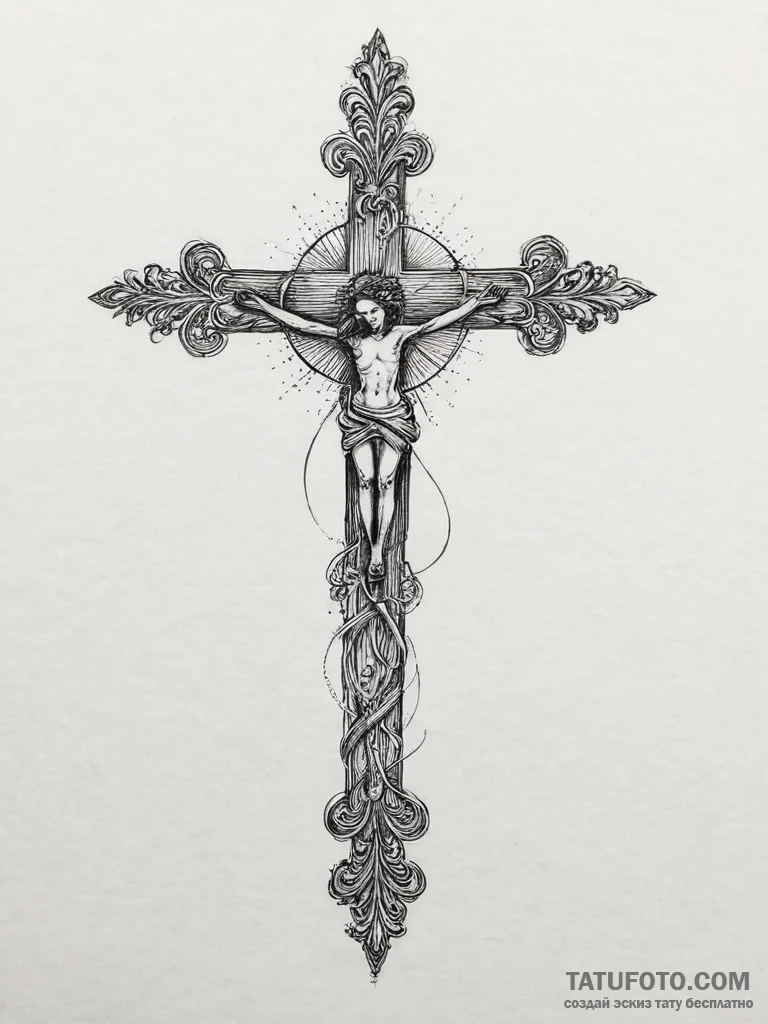 Tattoo sketch blessed person, ink illustratio... - эскиз тату (№1756734406_0, 01.09.2025 13:46) — Tatufoto.com