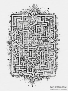 Tattoo sketch magical maze, concept art for t... - эскиз тату (№1756735785_0, 01.09.2025 14:09) — Tatufoto.com