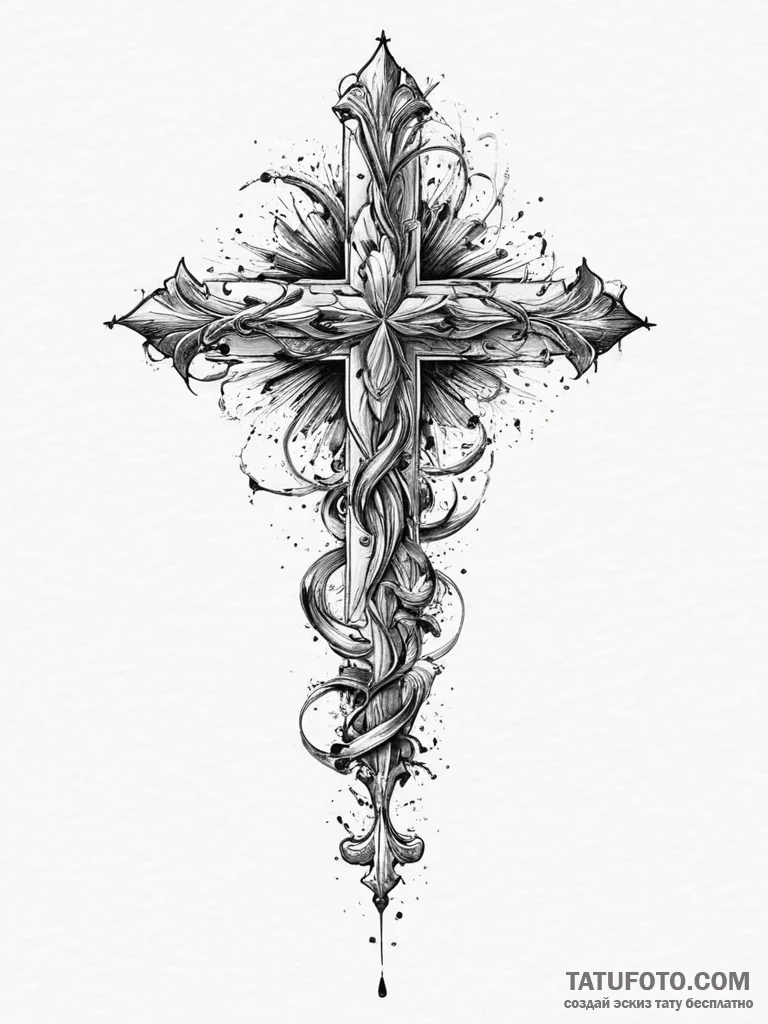 Tattoo sketch fabric with a design, tattoo li... - эскиз тату (№1756736773_0, 01.09.2025 14:26) — Tatufoto.com