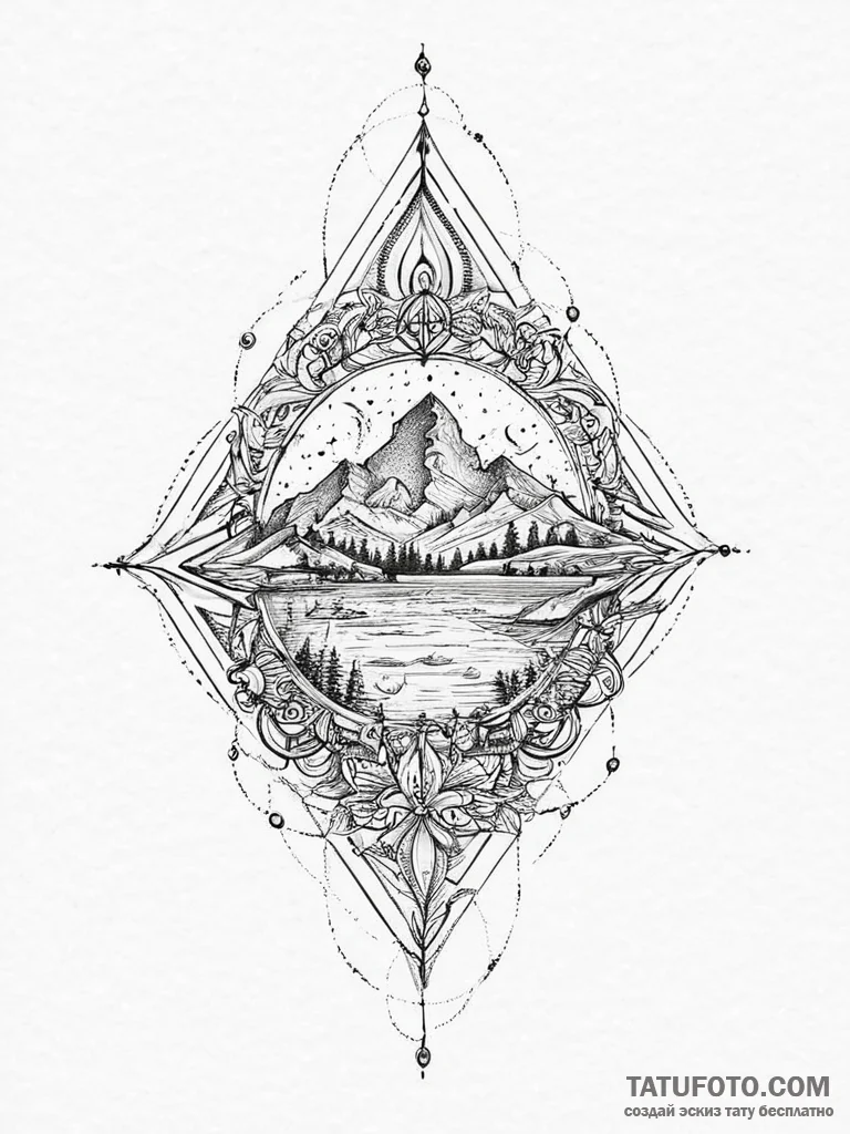 Tattoo sketch mystical tale, tattoo sketch de... - эскиз тату (№1756737560_0, 01.09.2025 14:39) — Tatufoto.com