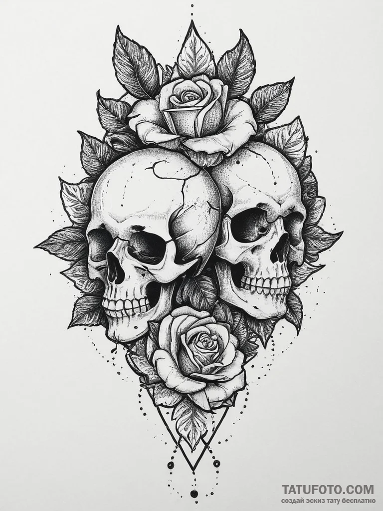 Tattoo sketch hyacinth flower, ink illustrati... - эскиз тату (№1756738153_0, 01.09.2025 14:49) — Tatufoto.com