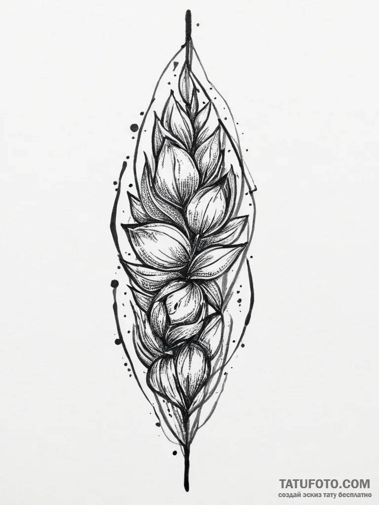 Tattoo sketch cardamom pods, tattoo drawing o... - эскиз тату (№1756741696_0, 01.09.2025 15:48) — Tatufoto.com