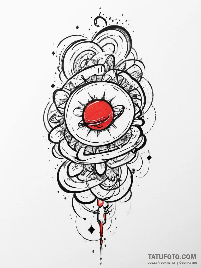 Tattoo sketch cosmic spring, tattoo sketch de... - эскиз тату (№1756743464_0, 01.09.2025 16:17) — Tatufoto.com