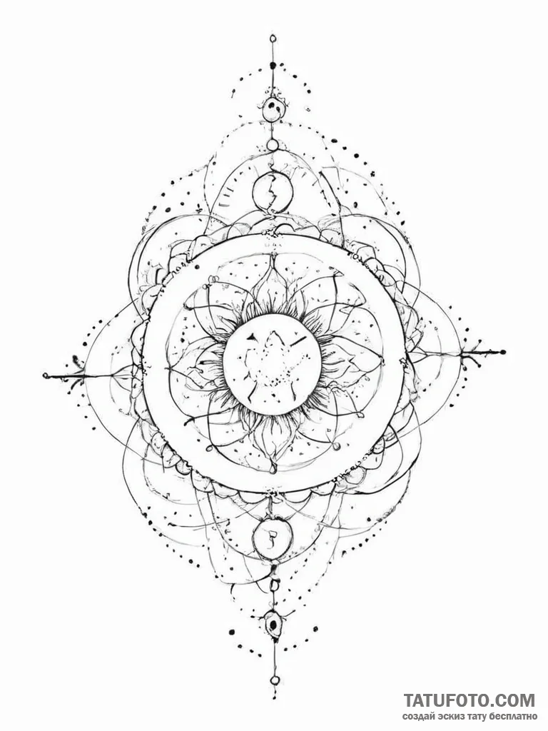 Tattoo sketch cosmic character - эскиз тату (№1756744842_0, 01.09.2025 16:40) — Tatufoto.com