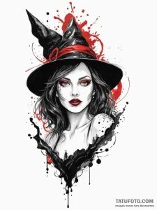 Tattoo sketch gothic ведьма, tattoo sketch de... - эскиз тату (№1756745629_0, 01.09.2025 16:53) — Tatufoto.com