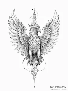 Tattoo sketch griffin - эскиз тату (№1756746021_0, 01.09.2025 17:00) — Tatufoto.com