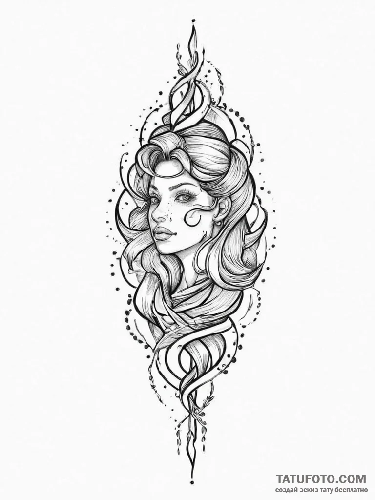 Tattoo sketch fabric with a design, concept a... - эскиз тату (№1756746612_0, 01.09.2025 17:10) — Tatufoto.com