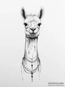 Tattoo sketch lama - эскиз тату (№1756747593_0, 01.09.2025 17:26) — Tatufoto.com