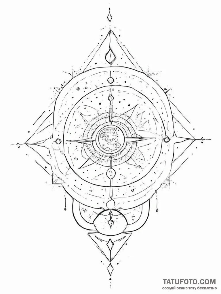 Tattoo sketch cosmic foundation - эскиз тату (№1756748770_0, 01.09.2025 17:46) — Tatufoto.com