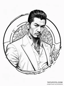 тату якудзы круговая - эскиз тату (№1756750765_0, 01.09.2025 18:19) — Tatufoto.com