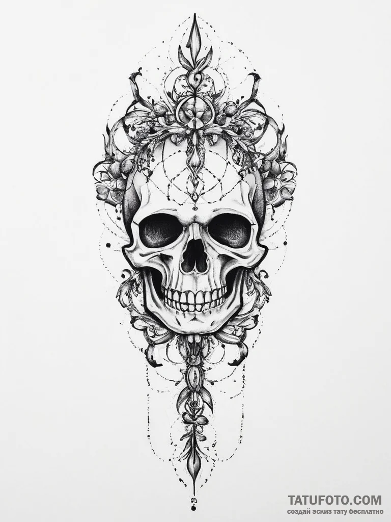 Tattoo sketch bone, tattoo sketch design, bla... - эскиз тату (№1756766417_0, 01.09.2025 22:40) — Tatufoto.com