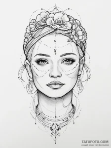 Tattoo sketch face, tattoo sketch design, fin... - эскиз тату (№1756767003_0, 01.09.2025 22:50) — Tatufoto.com