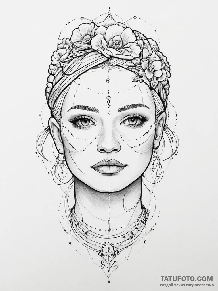 Tattoo sketch face, tattoo sketch design, fin... - эскиз тату (№1756767003_0, 01.09.2025 22:50) — Tatufoto.com