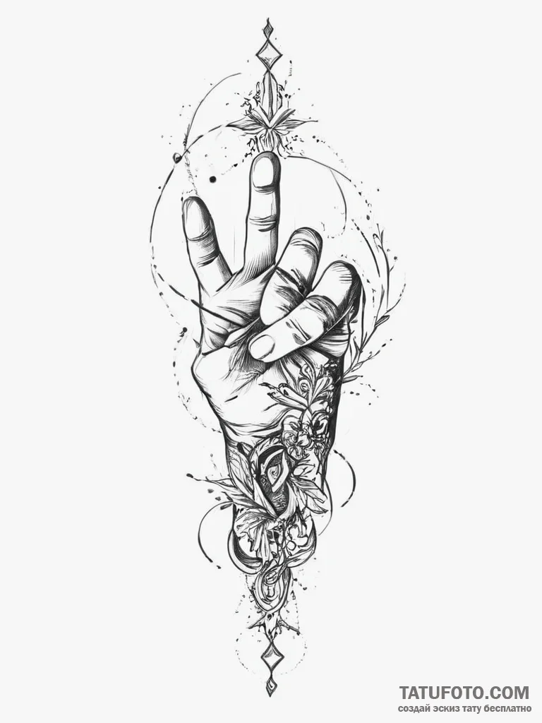 Tattoo sketch victory - эскиз тату (№1756788346_0, 02.09.2025 04:45) — Tatufoto.com