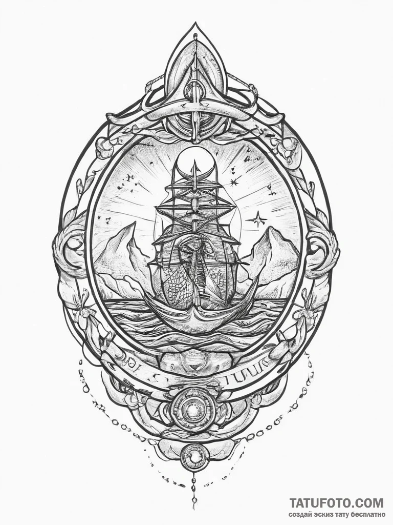 Tattoo sketch space, concept art for tattoo,... - эскиз тату (№1756788547_0, 02.09.2025 04:49) — Tatufoto.com