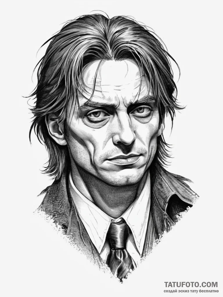 Alucard hellsing - реализм (ч/б), чёрно-белая - эскиз тату (№1756790557_0, 02.09.2025 05:22) — Tatufoto.com