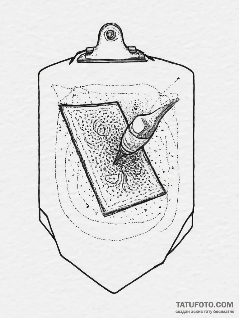 Tattoo sketch coach whistle and clipboard, ar... - эскиз тату (№1756793290_0, 02.09.2025 06:08) — Tatufoto.com