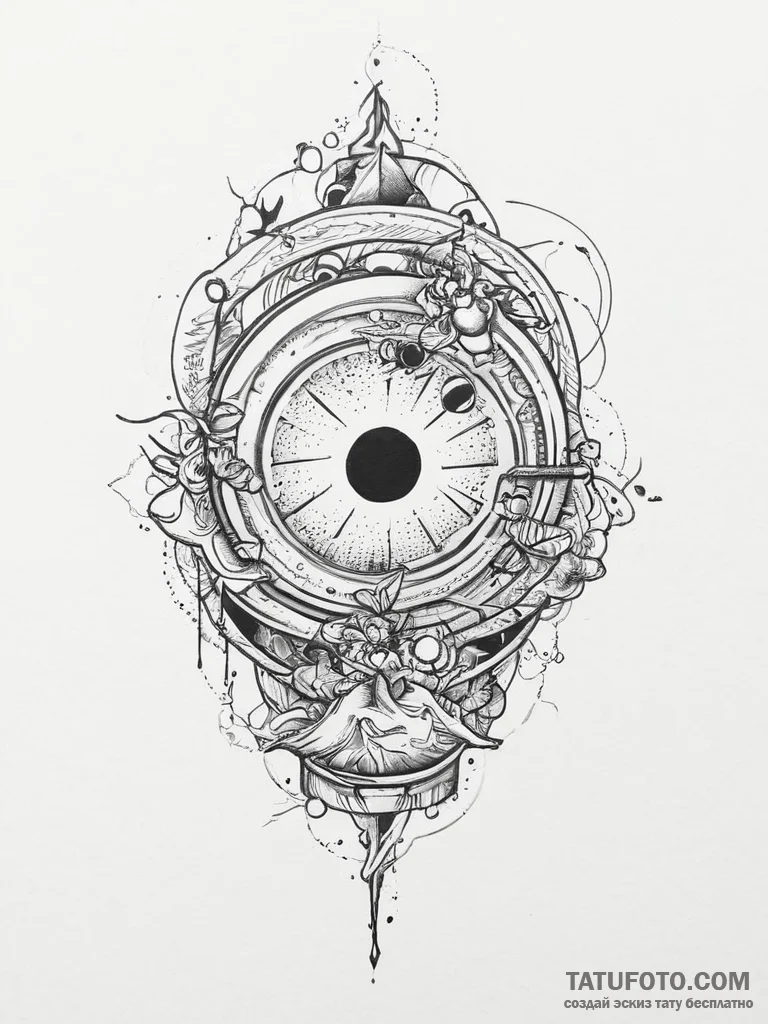 Tattoo sketch cosmic representation, tattoo f... - эскиз тату (№1756793485_0, 02.09.2025 06:11) — Tatufoto.com