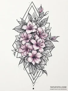 Tattoo sketch bougainvillea, tattoo line art,... - эскиз тату (№1756794273_0, 02.09.2025 06:24) — Tatufoto.com