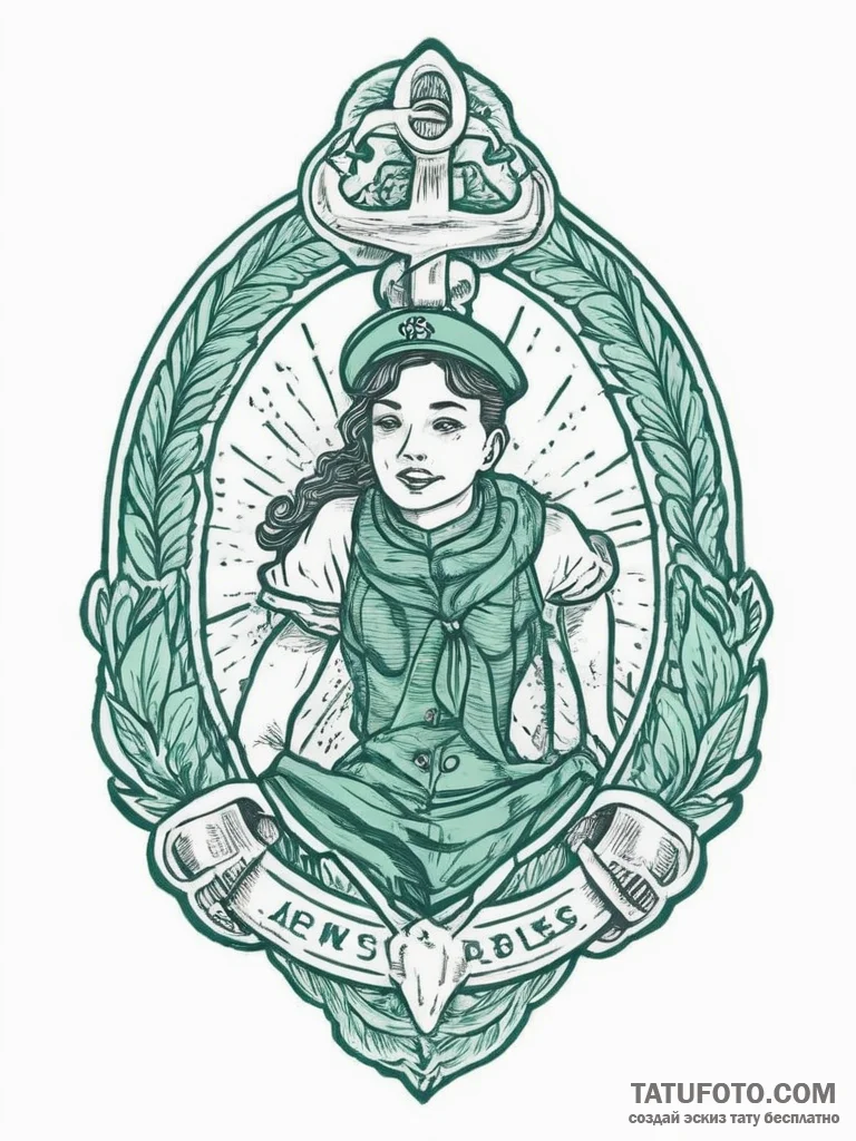 Tattoo sketch green, concept art for tattoo,... - эскиз тату (№1756795860_0, 02.09.2025 06:51) — Tatufoto.com