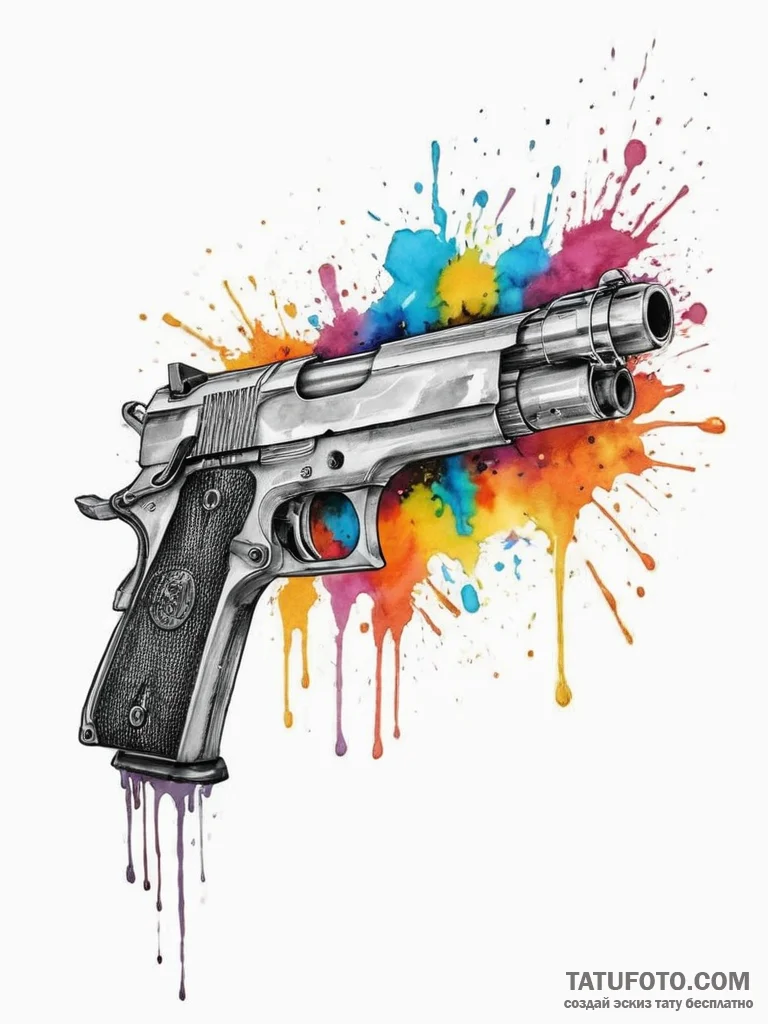 Tattoo sketch machine gun bullets, ink illust... - эскиз тату (№1756796461_0, 02.09.2025 07:01) — Tatufoto.com