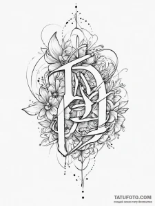 Tattoo sketch calligraphy stylized lettering - эскиз тату (№1756798060_0, 02.09.2025 07:27) — Tatufoto.com