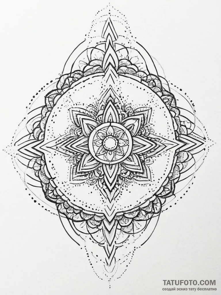 Tattoo sketch узор в виде дракона, artistic t... - эскиз тату (№1756801885_0, 02.09.2025 08:31) — Tatufoto.com