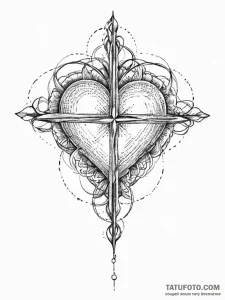 Tattoo sketch heart, tattoo line art, sketch... - эскиз тату (№1756802473_0, 02.09.2025 08:41) — Tatufoto.com