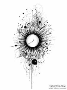 Tattoo sketch cosmic portrayal, artistic tatt... - эскиз тату (№1756805878_0, 02.09.2025 09:37) — Tatufoto.com