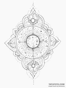 Tattoo sketch holy cosmos - эскиз тату (№1756885731_0, 03.09.2025 07:48) — Tatufoto.com