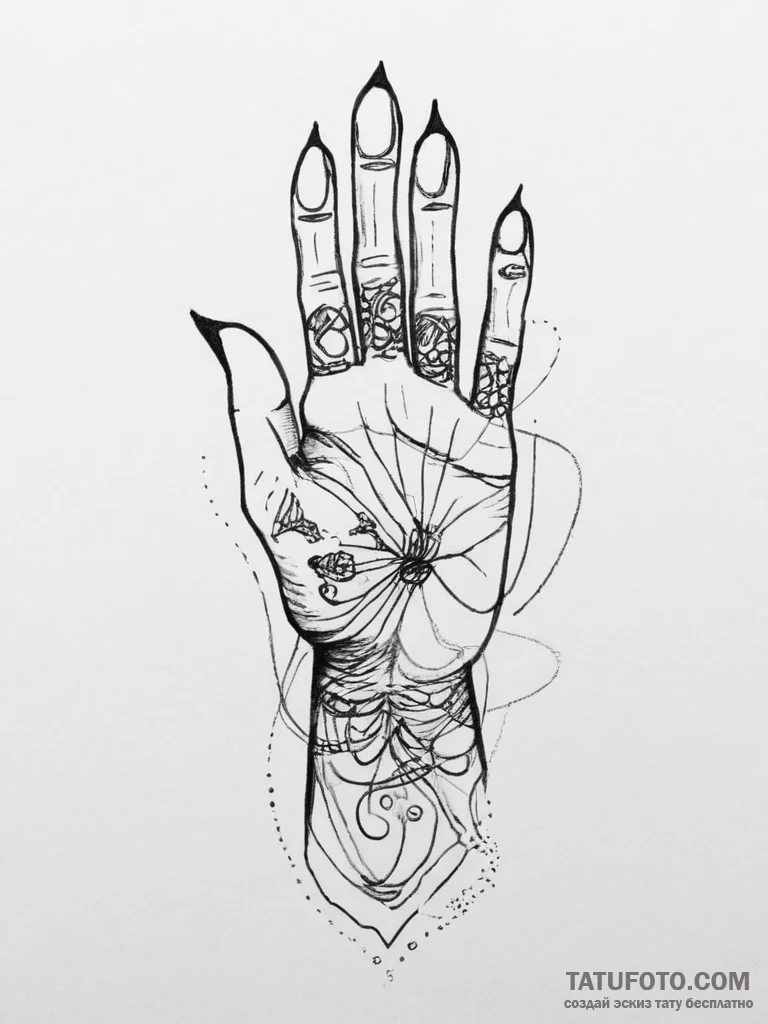 Tattoo sketch elegant tattoo, concept art for... - эскиз тату (№1756886694_0, 03.09.2025 08:04) — Tatufoto.com