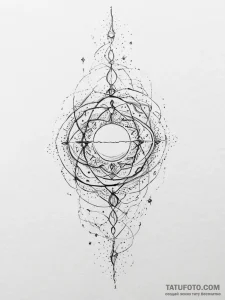 Tattoo sketch cosmic presence, concept art fo... - эскиз тату (№1756886886_0, 03.09.2025 08:08) — Tatufoto.com