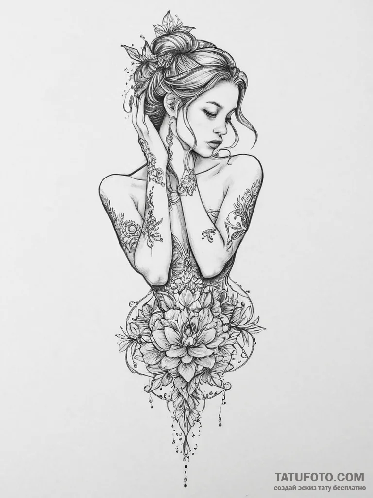Tattoo sketch desire - эскиз тату (№1756889441_0, 03.09.2025 08:50) — Tatufoto.com