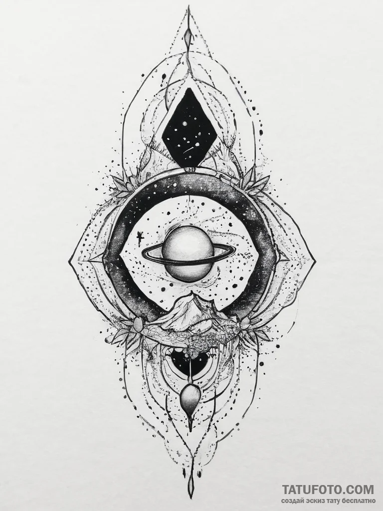 Tattoo sketch cosmic legend, artistic tattoo... - эскиз тату (№1756889638_0, 03.09.2025 08:53) — Tatufoto.com