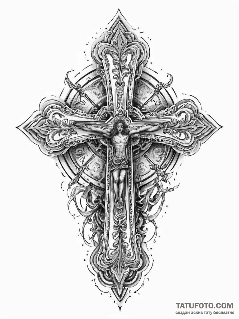 Tattoo sketch holy representation, tattoo ske... - эскиз тату (№1756890433_0, 03.09.2025 09:07) — Tatufoto.com